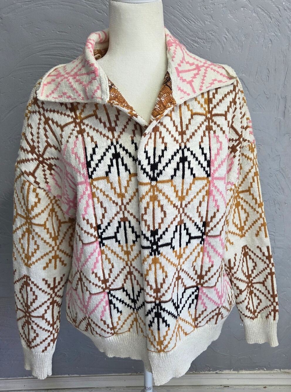 Fate Brand Knit Collared Open Cardigan Sweater Woman's Size Small